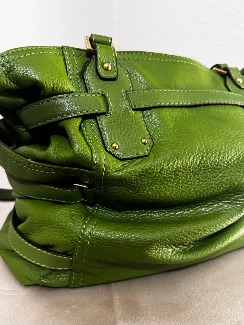 Michael Kors Gansevoort Lime Green and Gold Hardware